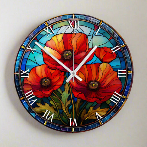 Poppy Suncatcher Effect Clock